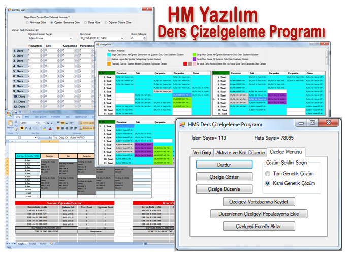 Firmamız Ankara 'daki en iyi Web Tasarımı, masa üstü program geliştirme ve uzaktan eğitim kurulum firmaları arasındadır. Bu çalışmada otomatik ders çizelgeleme programı ( Ders programı oluşturma programı) yazılımı geliştirilmiştir. Okullar ve özellikle de Üniversiteler için ders çizelgesi oluşturma programı olarak oldukça fonksiyoneldir.