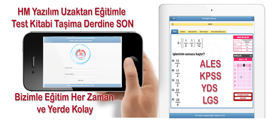 HM Yazılım Uzaktan Eğitim Distance Learning Sisteminde Büyük Gelişme. UZaktan Eğitim Sistemini BEDAVA Deneyin